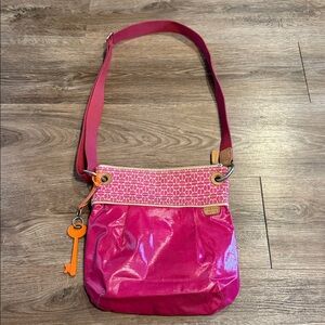Fossil Fuschia Pink Keyper Crossbody
